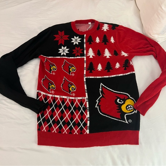 Forever Collectibles Other - Louisville Cardinals Ugly Christmas Sweater Collegiate Size Large